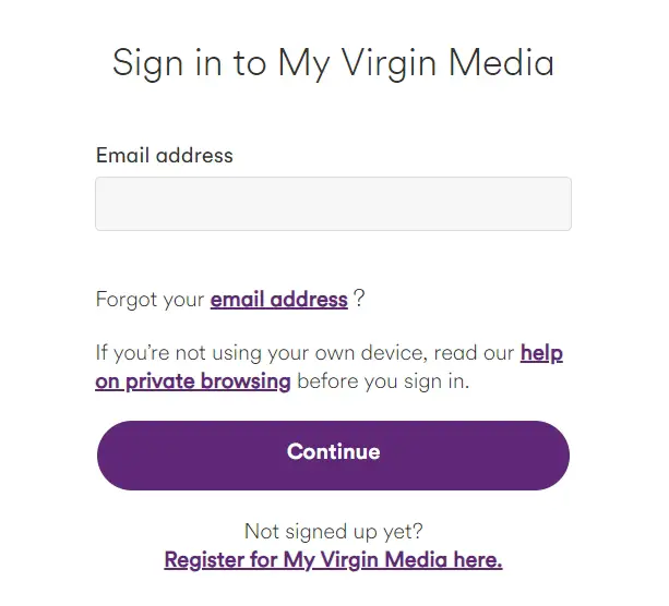 My Virgin Media Login