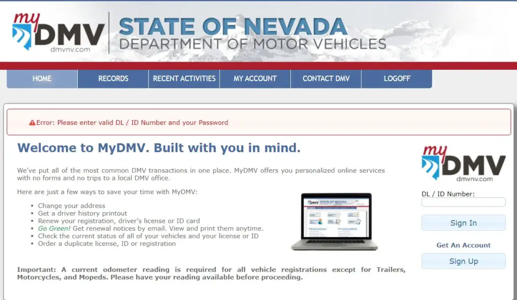 MyDMV Login & Create Your Account Dmvapp.nv.gov