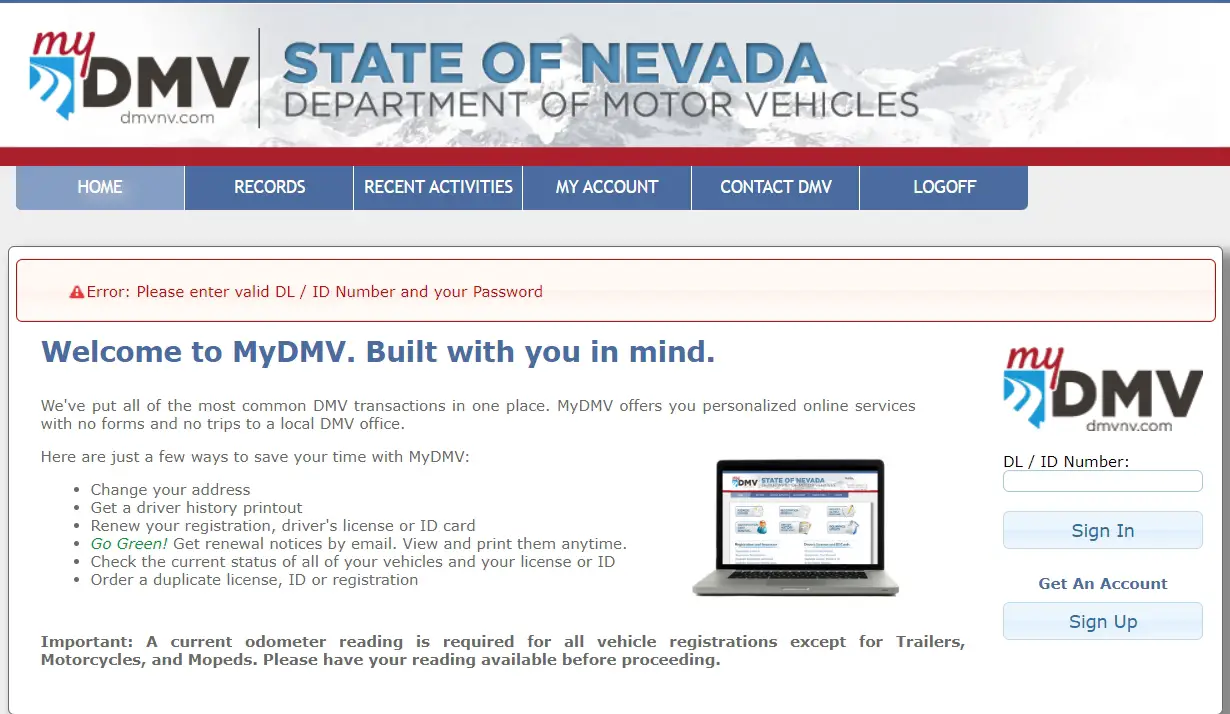 MyDMV Login & Create Your Account Dmvapp.nv.gov