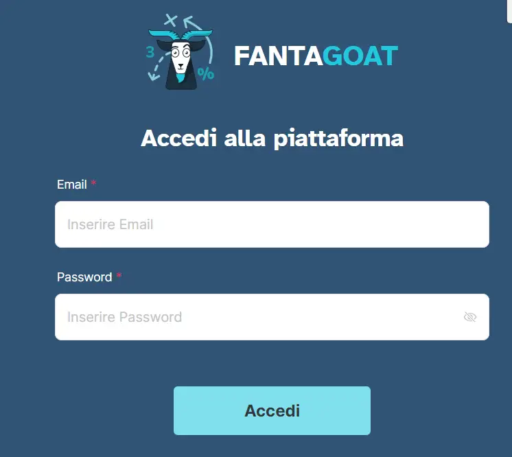 FantaGOAT Login