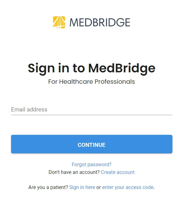 MedBridge Login