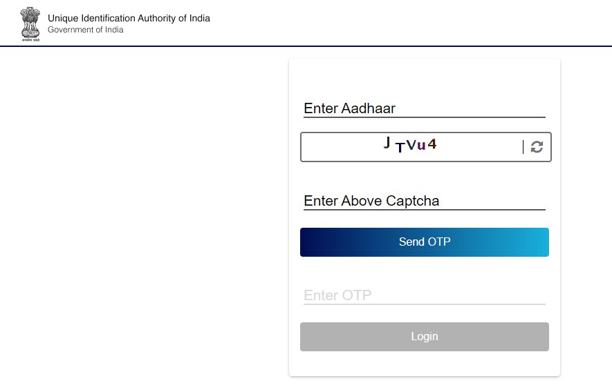 my aadhaar uidai gov in login