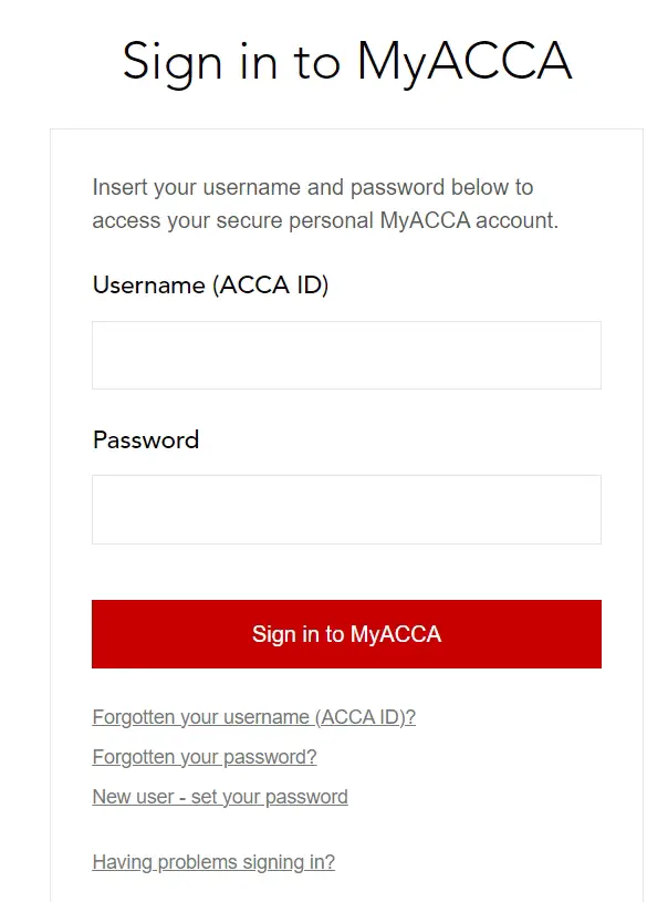 How To MyACCA Login & New Student Register