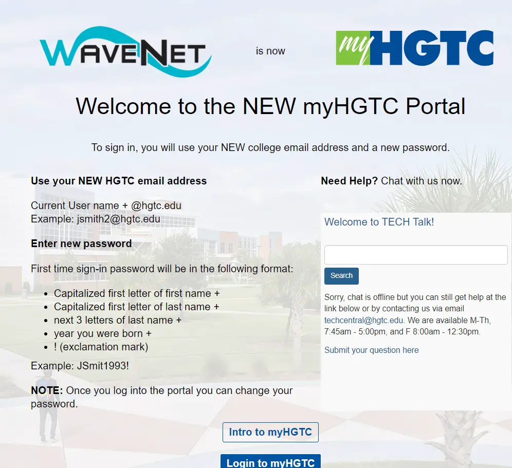 How To MyHGTC Login & Guide New Student Register