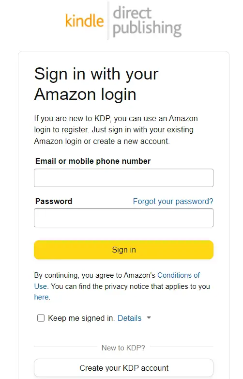 How To Kdp Login & Guide To Kdp.amazon.com