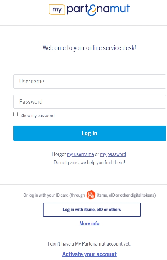 How To My Partenamut Login & Create Your Account My.partenamut.be