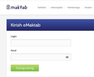 Emaktab.uz Login