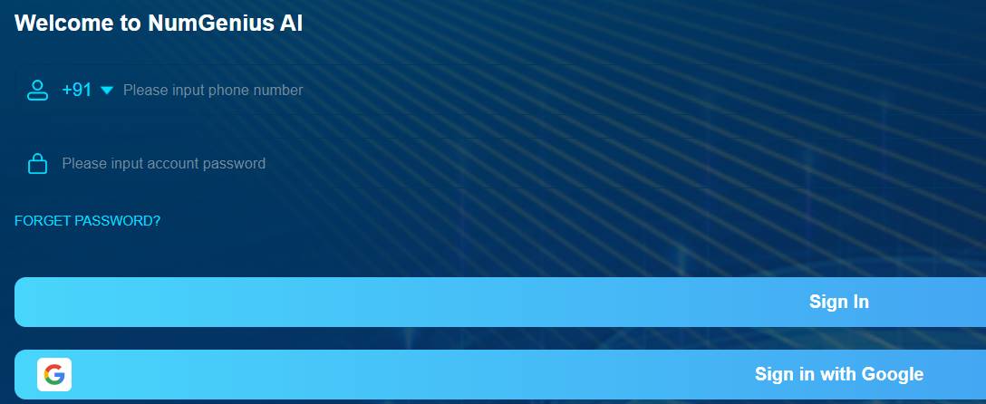 NumGenius AI Login