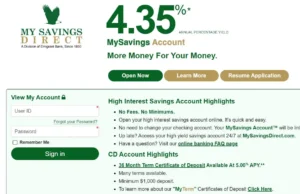 How To My Savings Direct Login And Online Registration