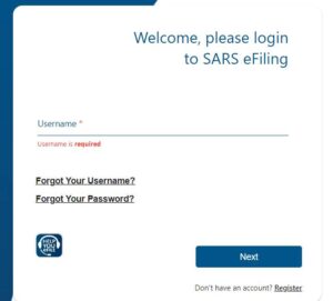 Sars Login Efiling Login