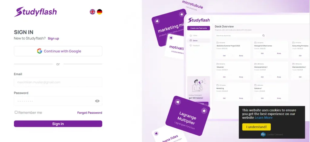 Studyflash AI Login