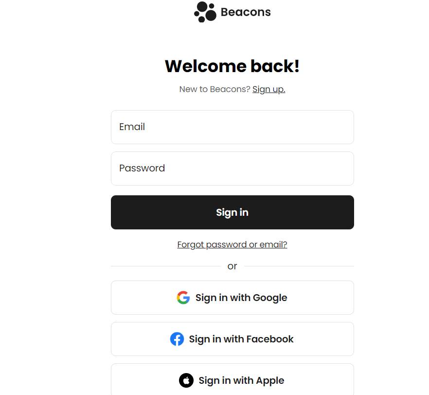 Beacons AI Login