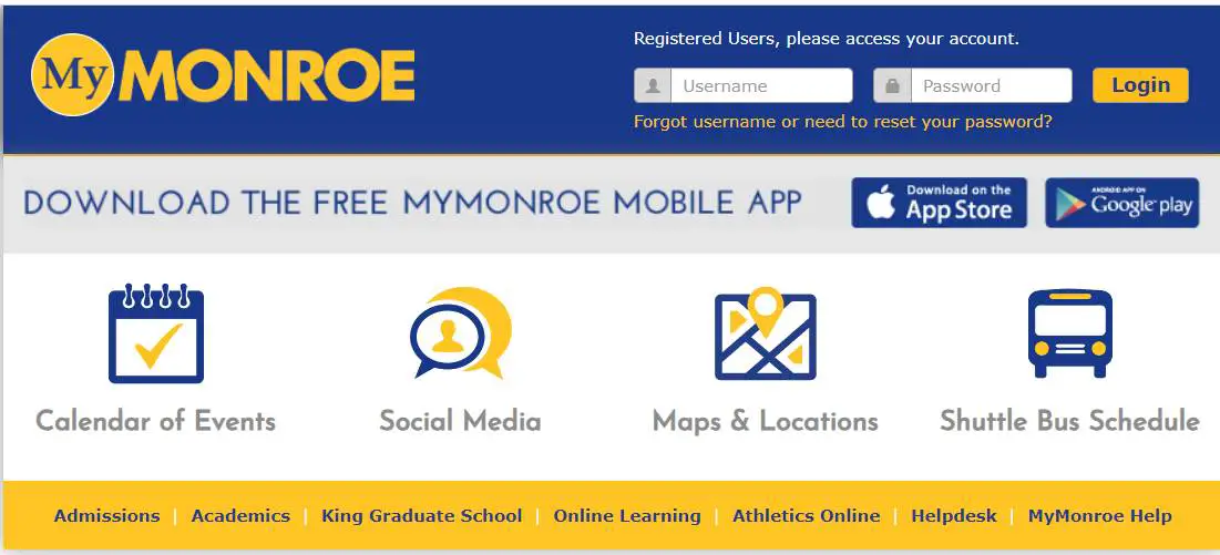How To Mymonroe Login & Guide To New Students Register