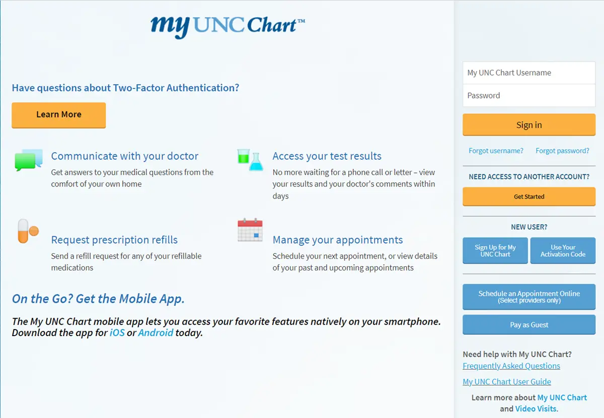 How To Myuncchart Login & Create An Account Myuncchart.org