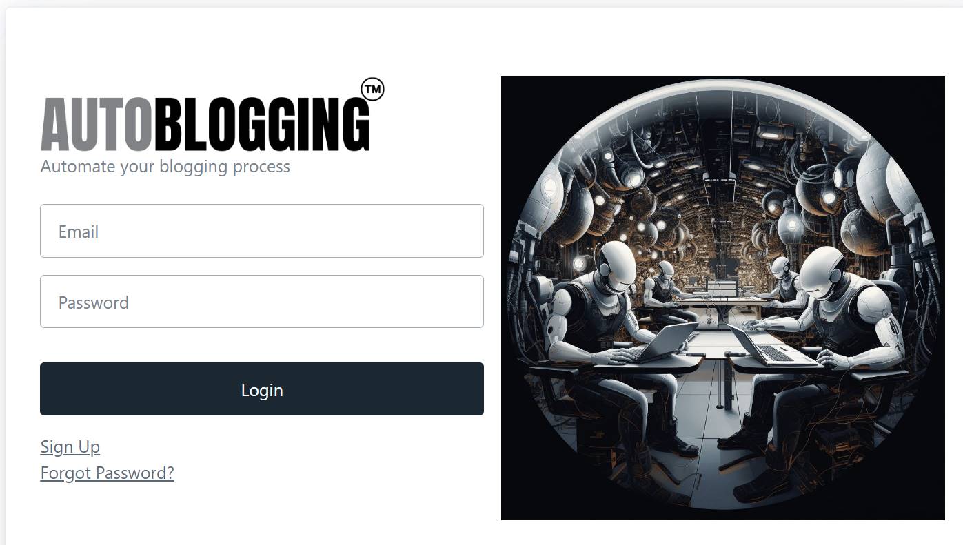 Dash Autoblogging AI Login