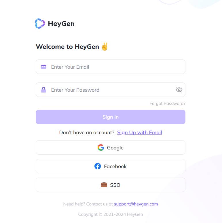 HeyGen Ai Login