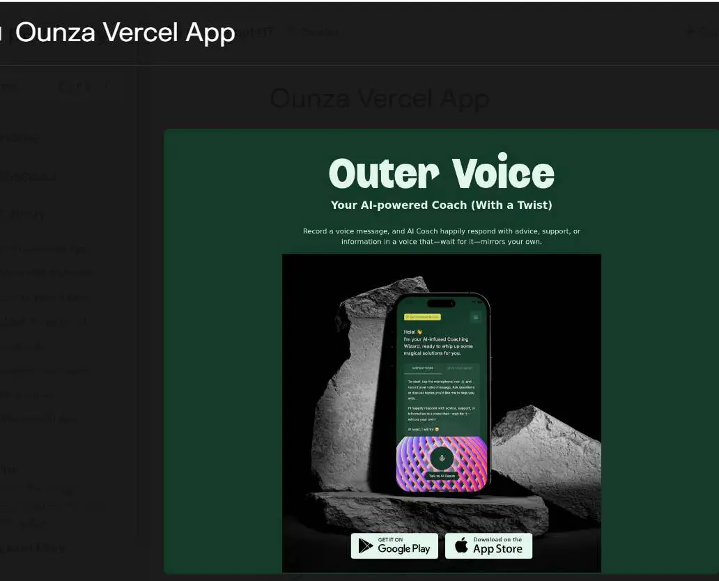 Ounza Vercel app