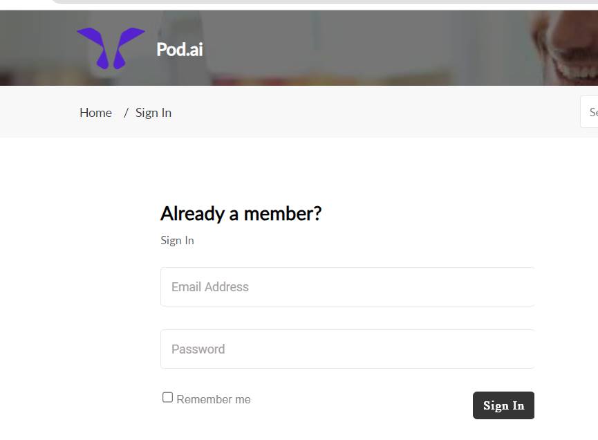 Pod Ai Login