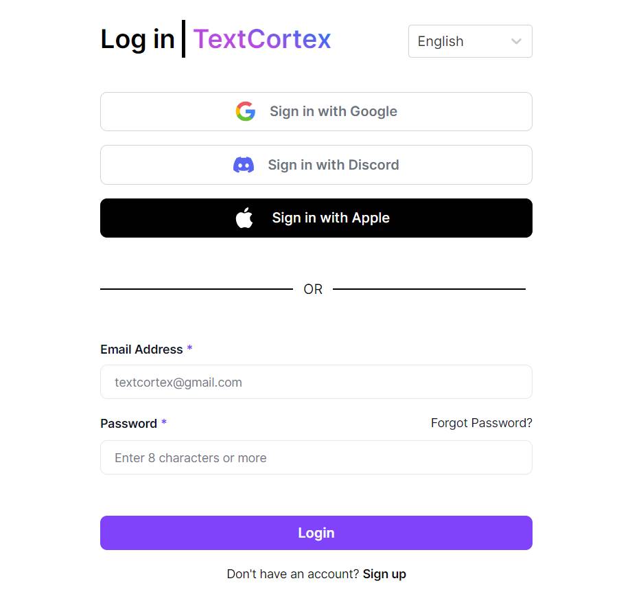 Textcortex Ai Login