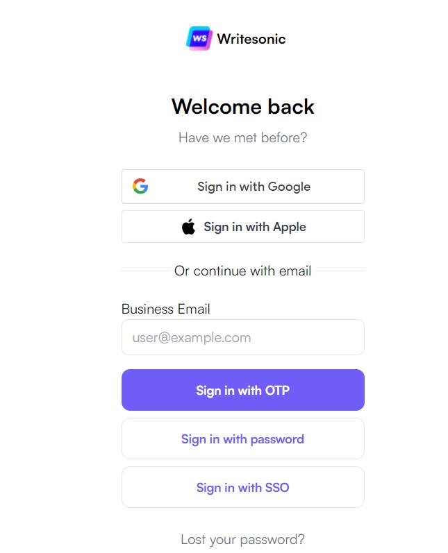 writesonic Ai Login