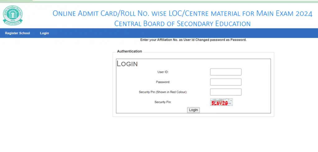 CBSE LOC Login