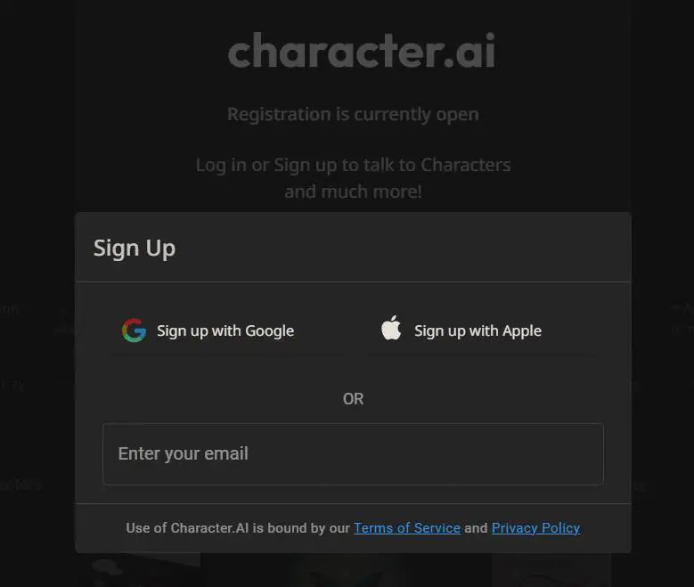 Character AI Login