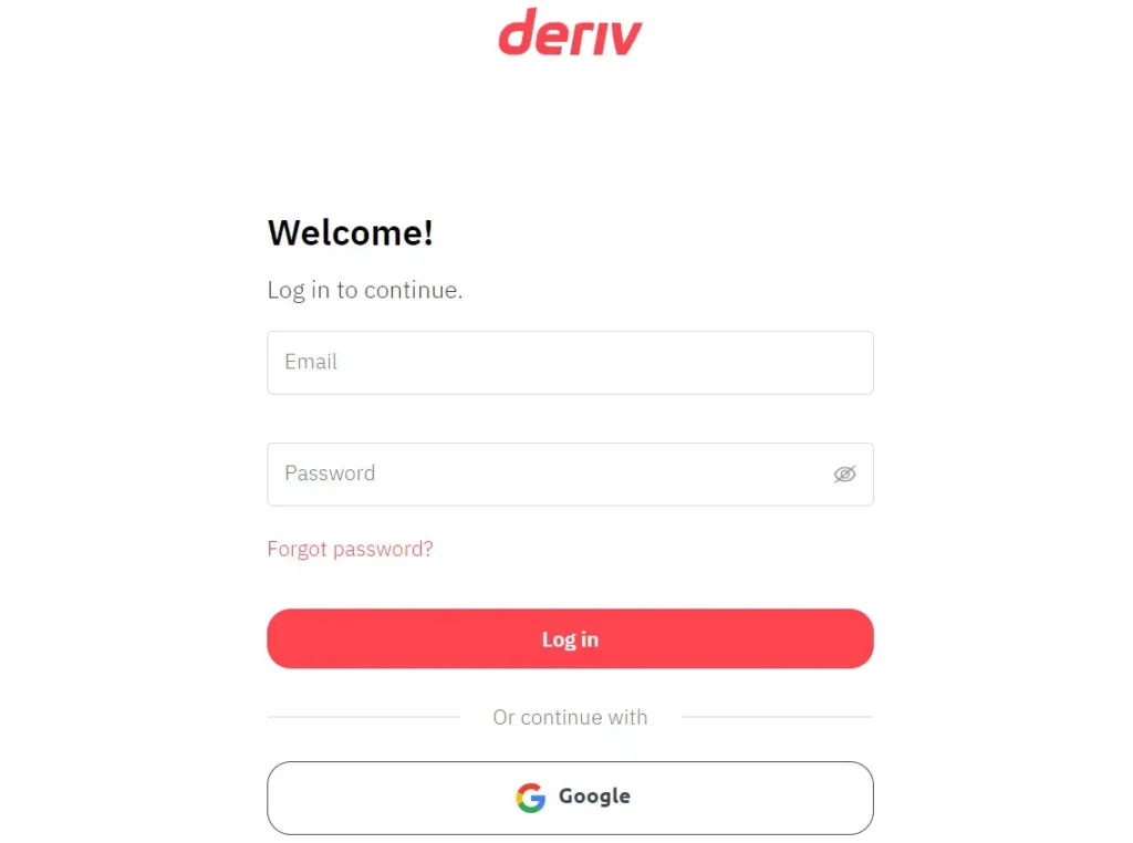 Deriv Login