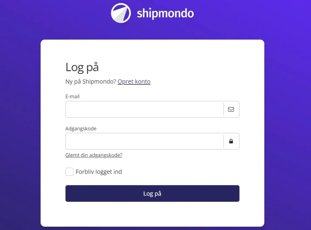 Shipmondo Login