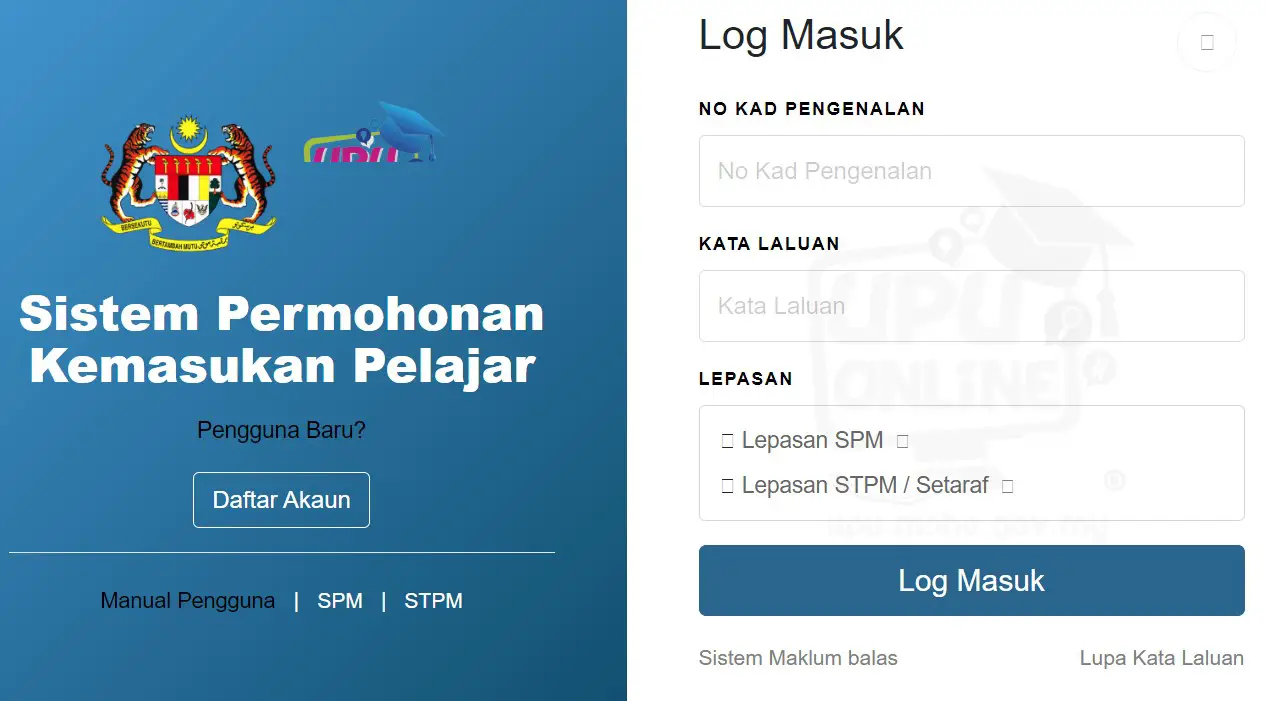 Upu.mohe.gov.my Login