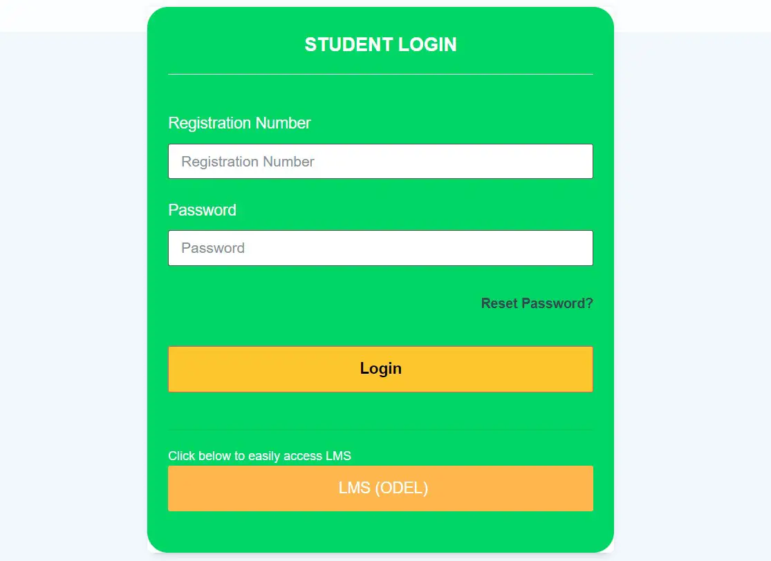 meru university student portal login
