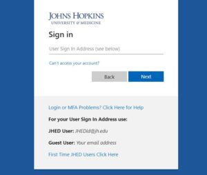 My.jh.edu Login