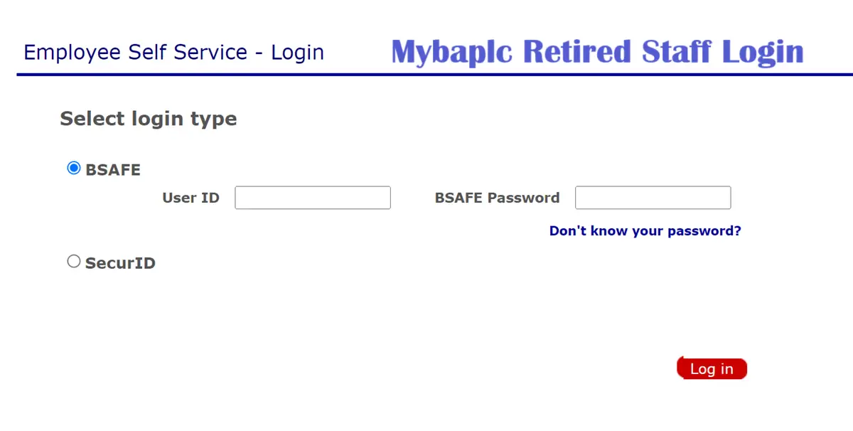 Mybaplc Retired Staff Login