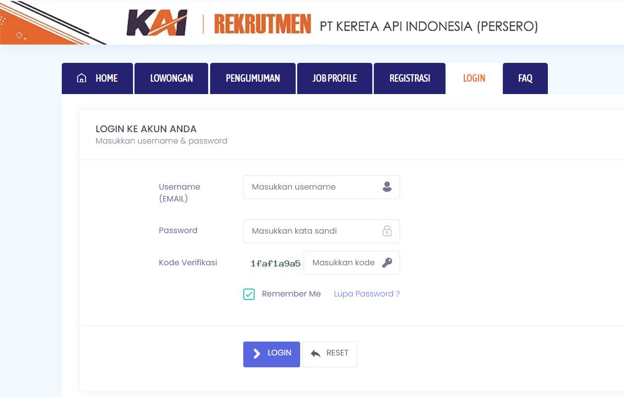 e-recruitment.kai.id Login