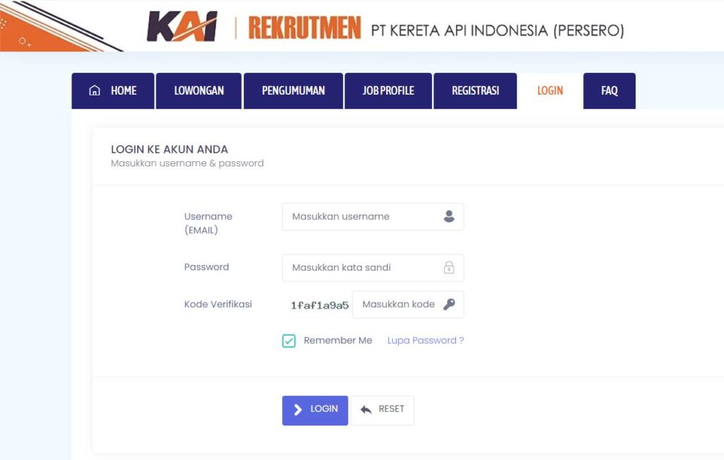 e-recruitment.kai.id Login