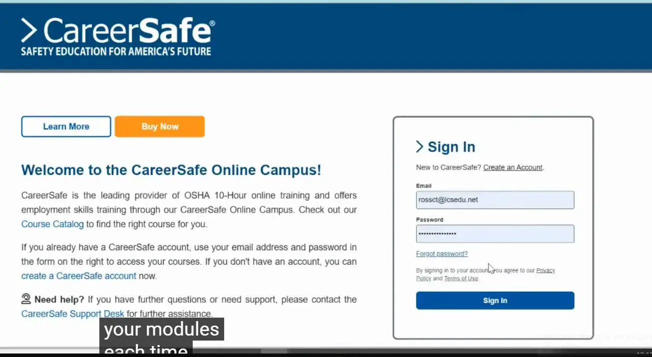 Careersafeonline Login