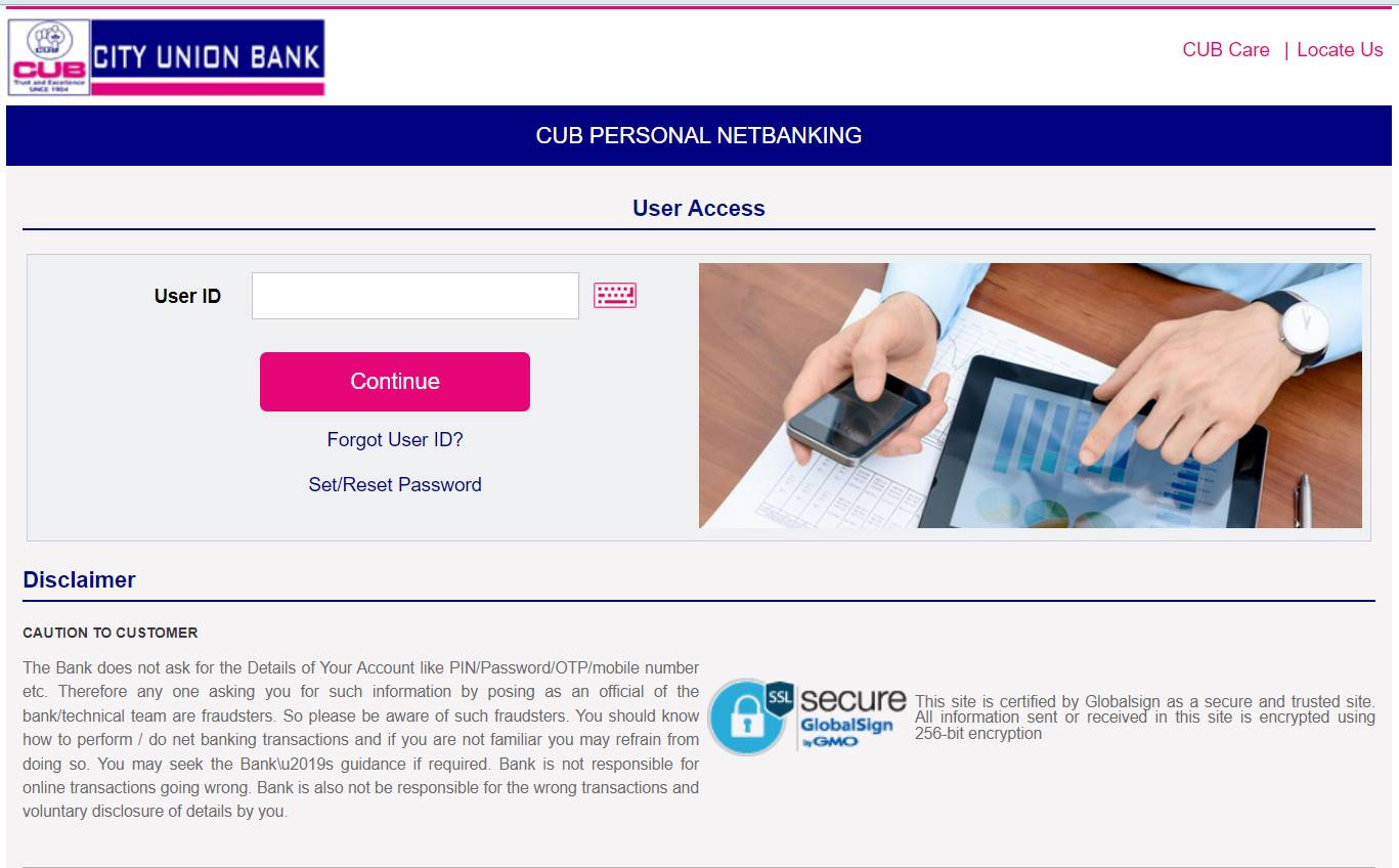 Cubnetbanking Login