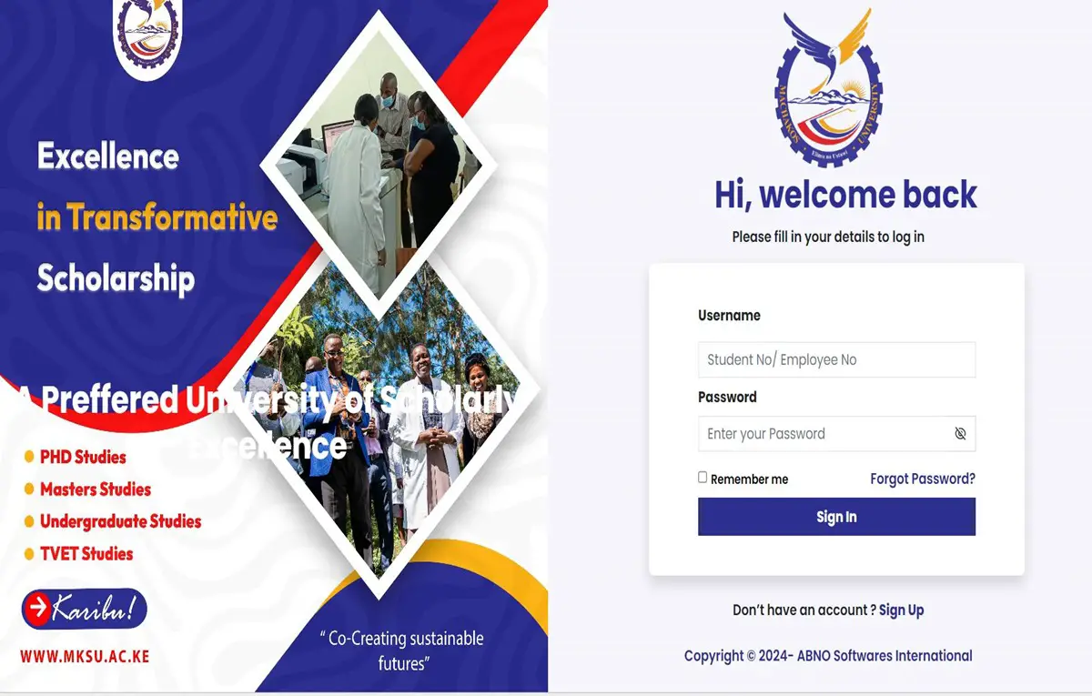 MKSU Student Portal Login