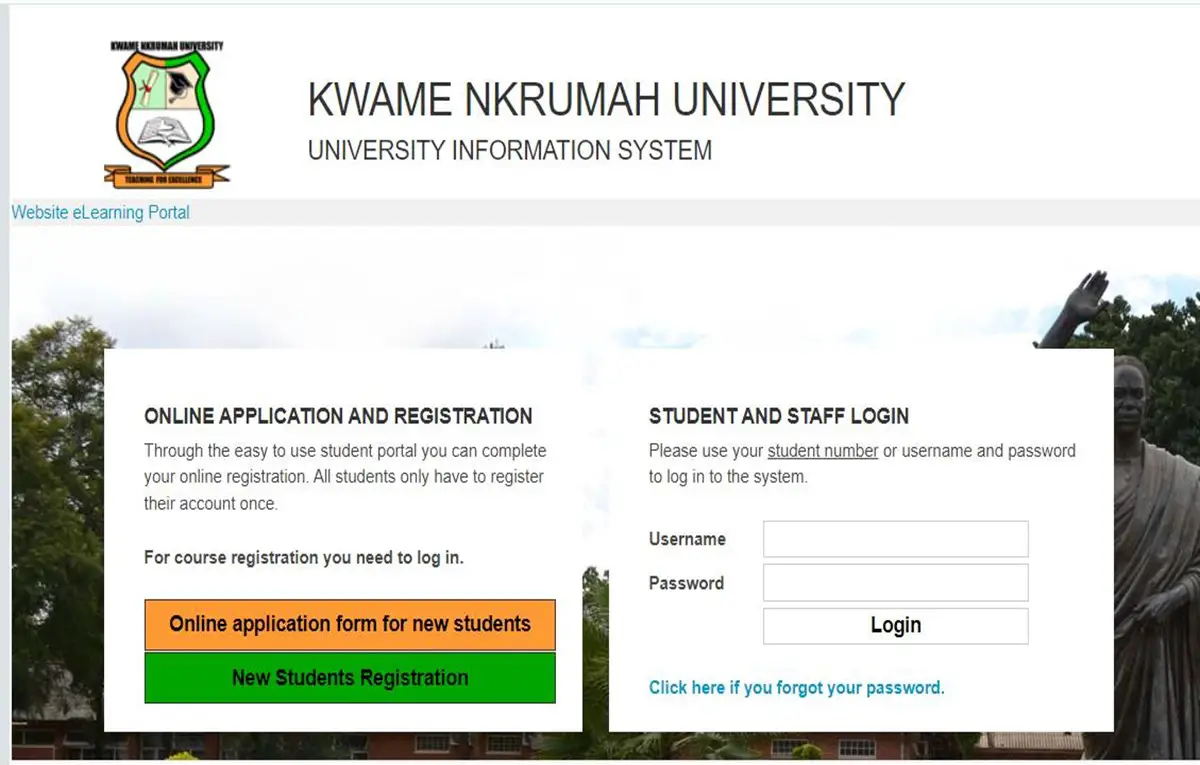 Nkrumah University Student Portal Login