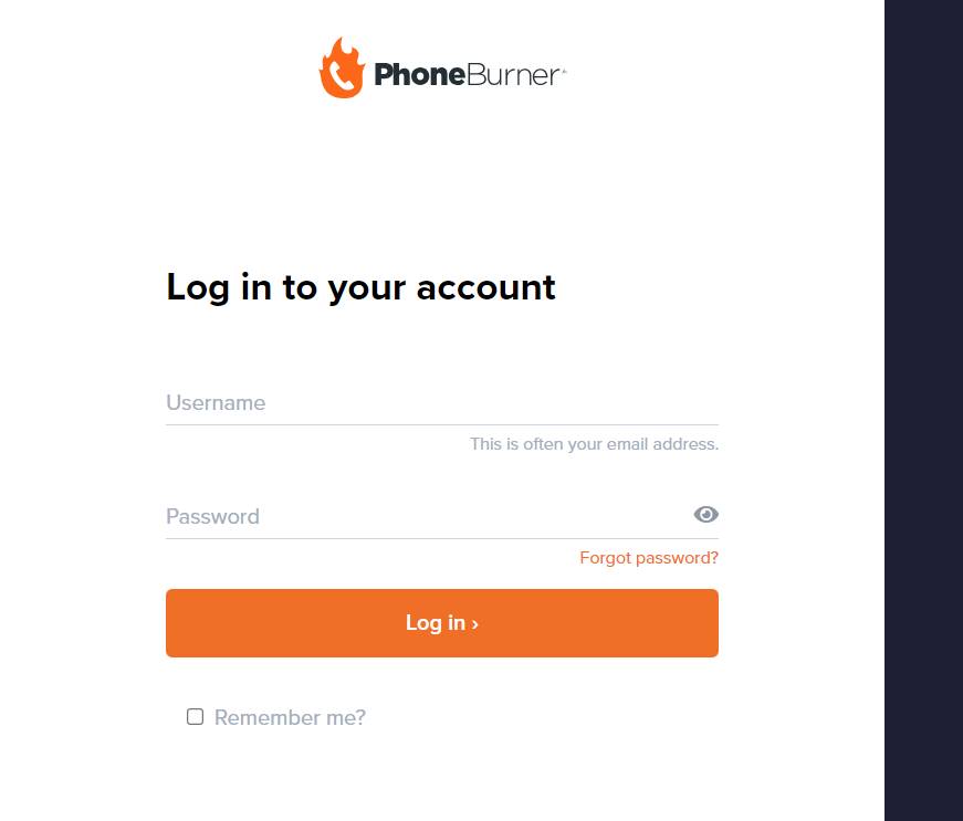 PhoneBurner Login