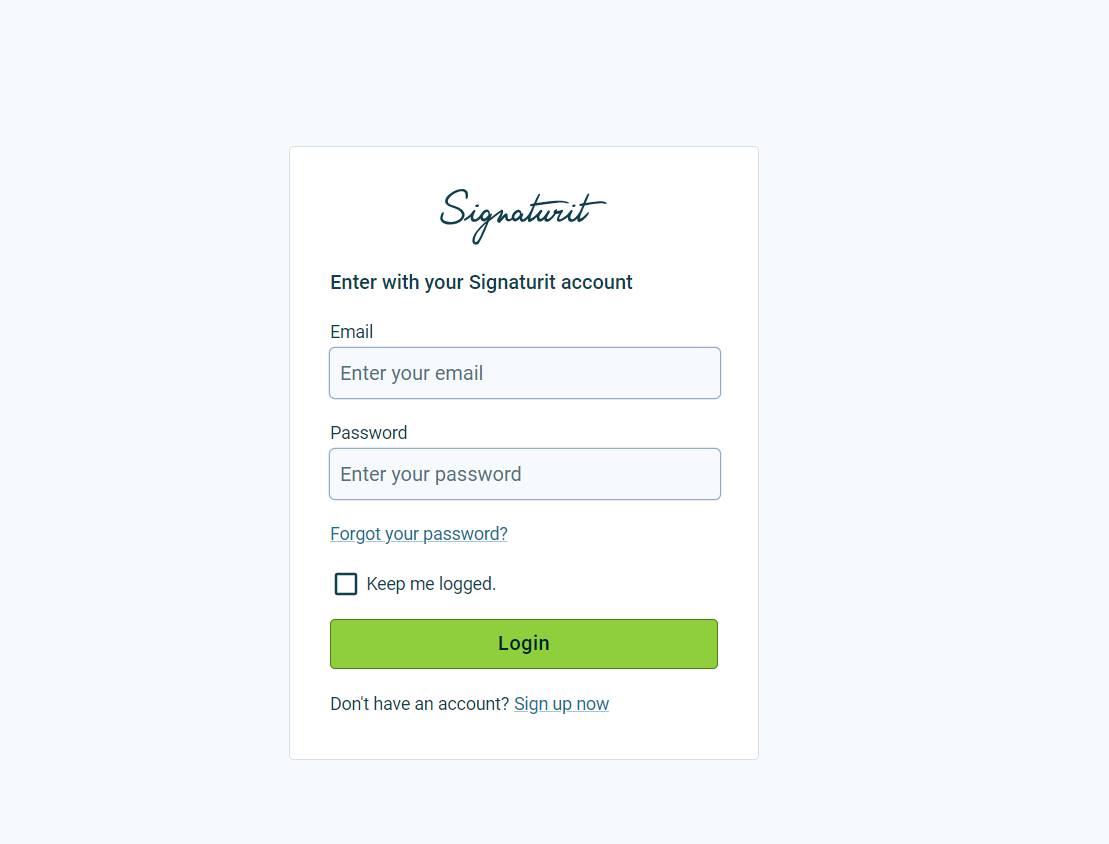 Signaturit Login