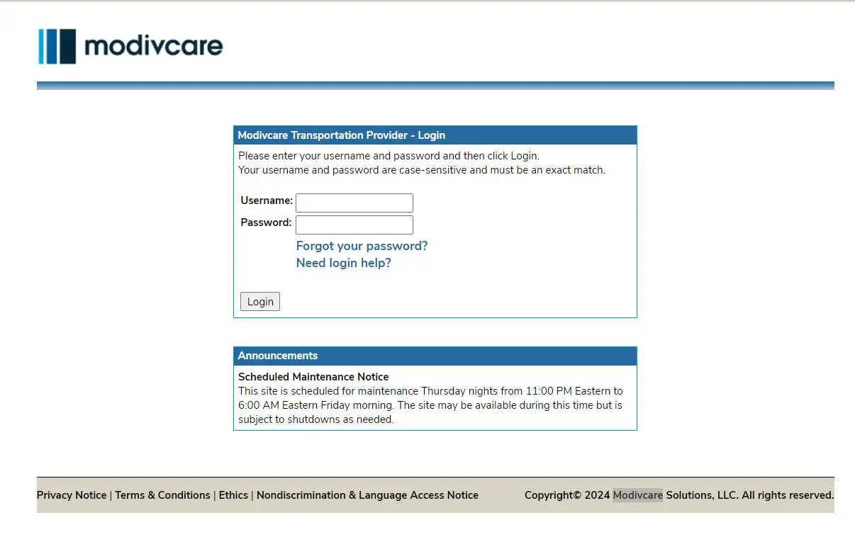 Modivcare Login