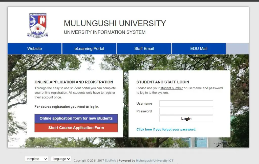 Mulungushi University Student Portal Login