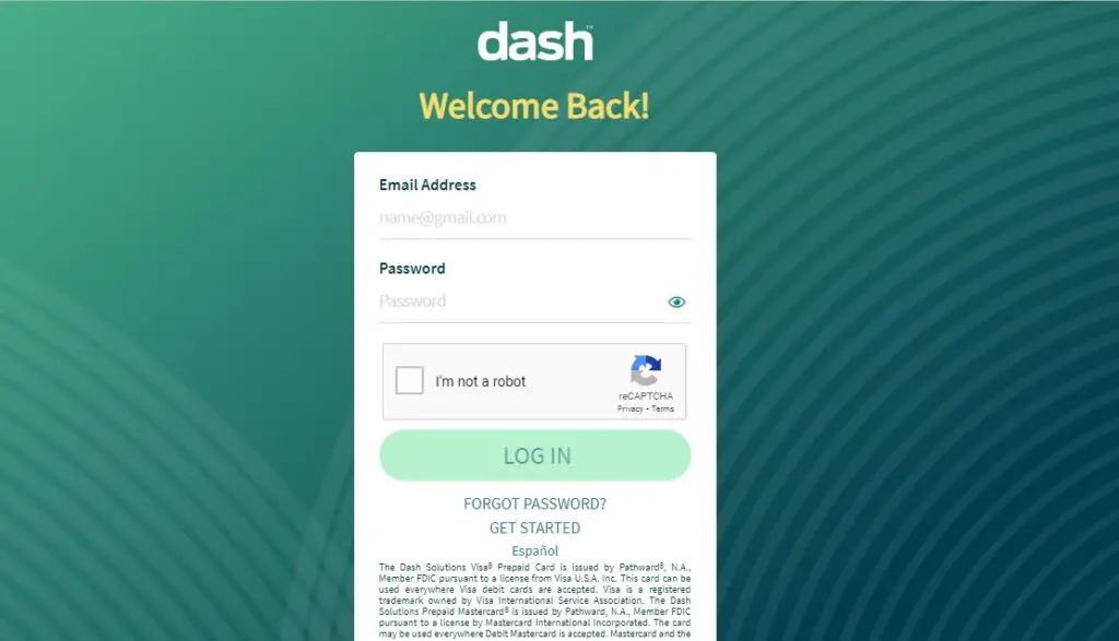 Mydashcard Login