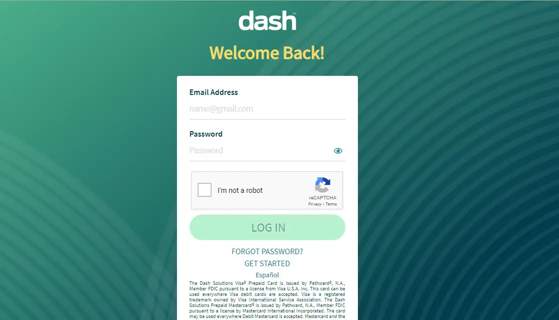 Mydashcard Login