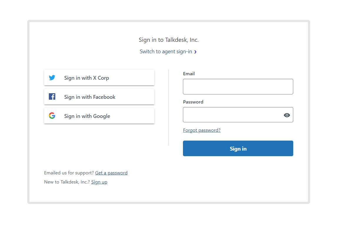 Talkdesk Login