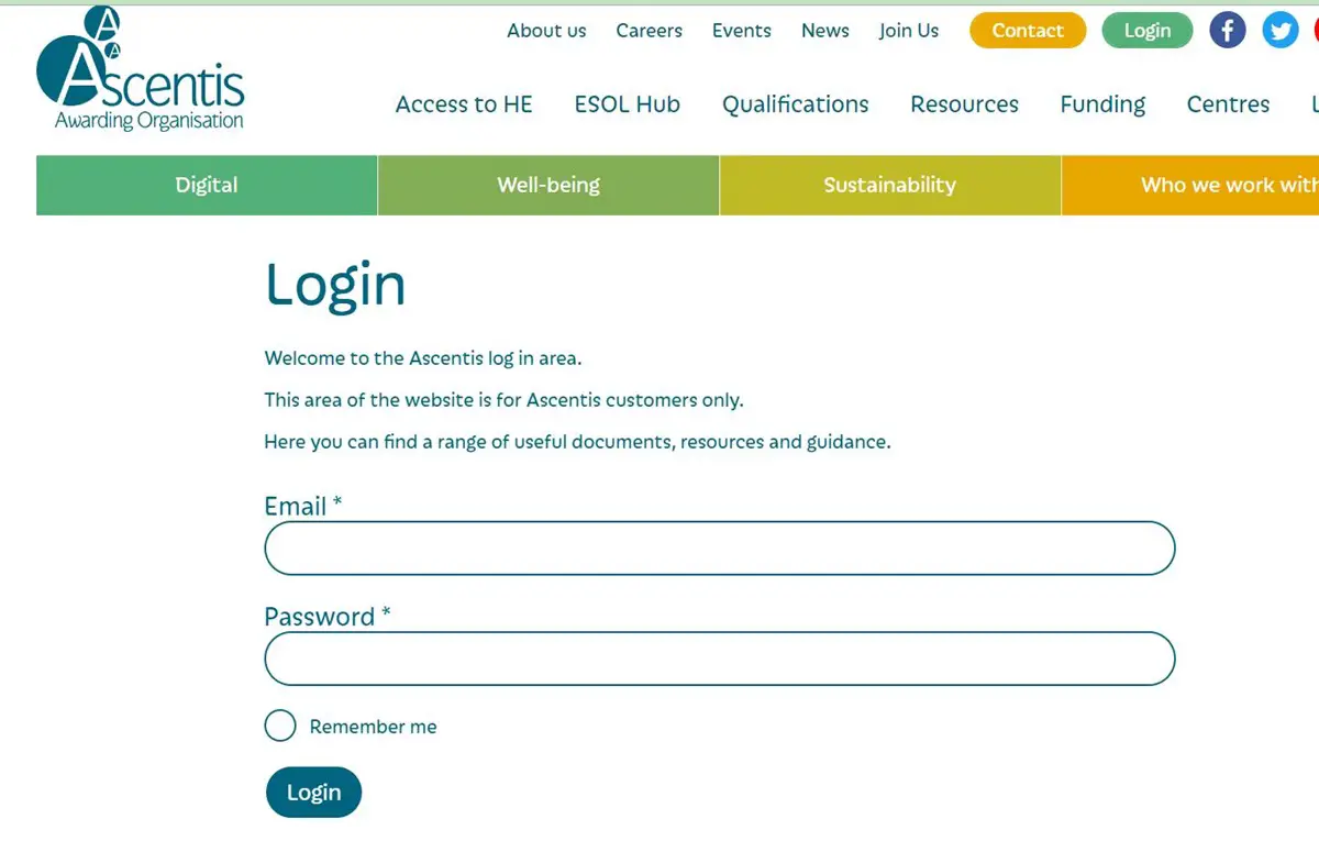 Ascentis Login