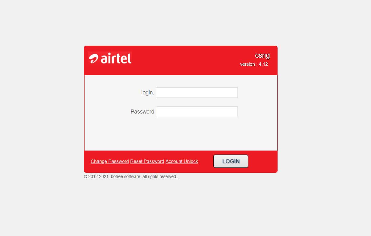 CSNG Airtel Login