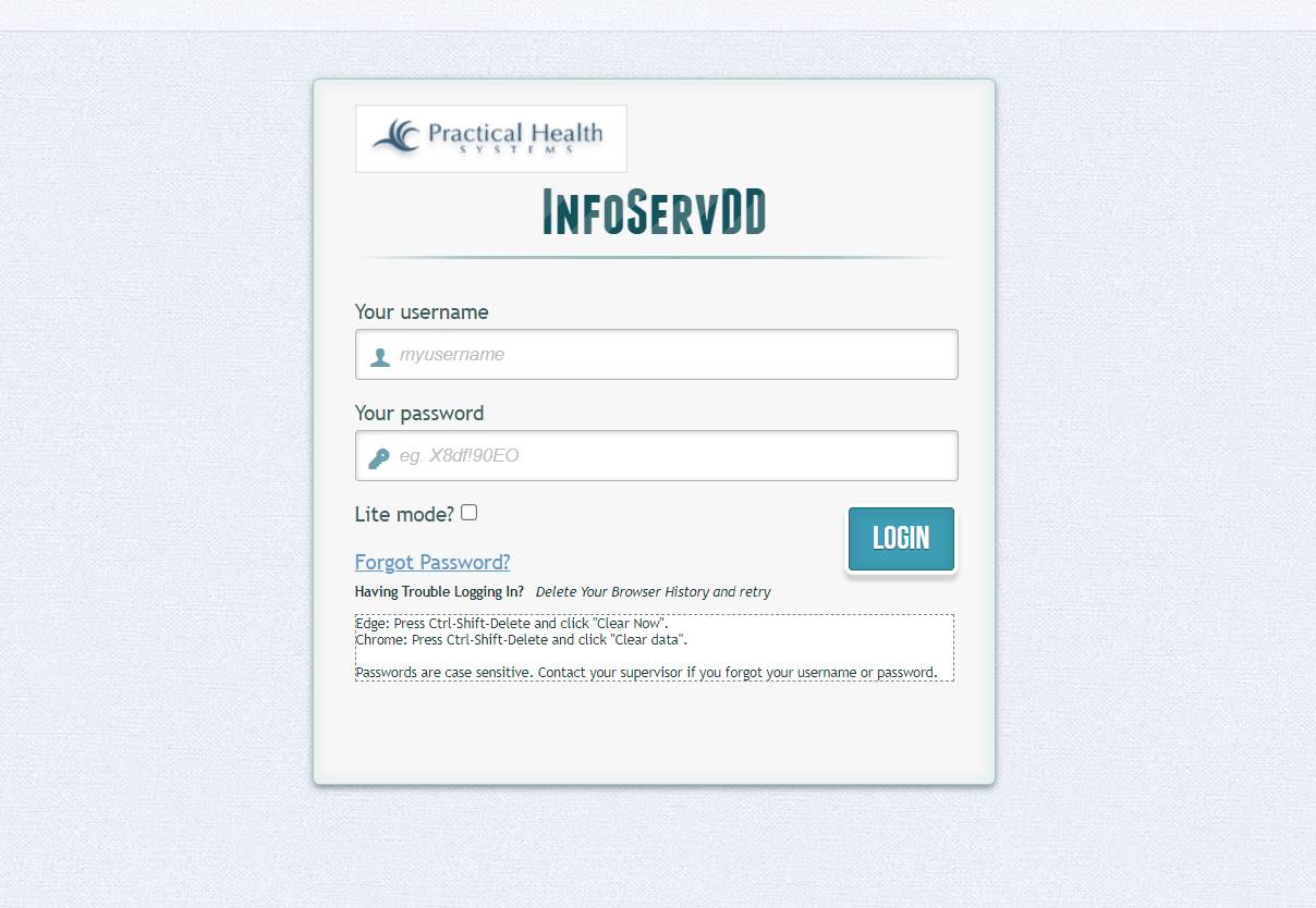 infoservdd Login