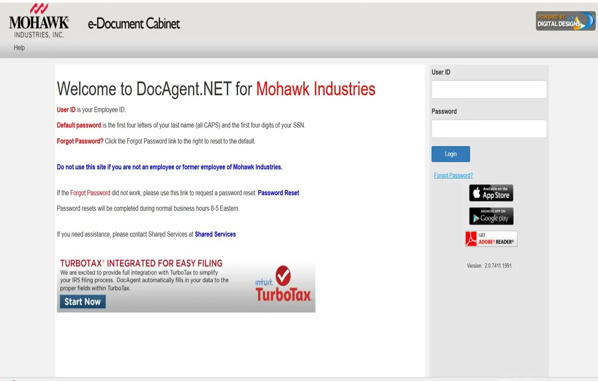 Mohawkind.docagent Login