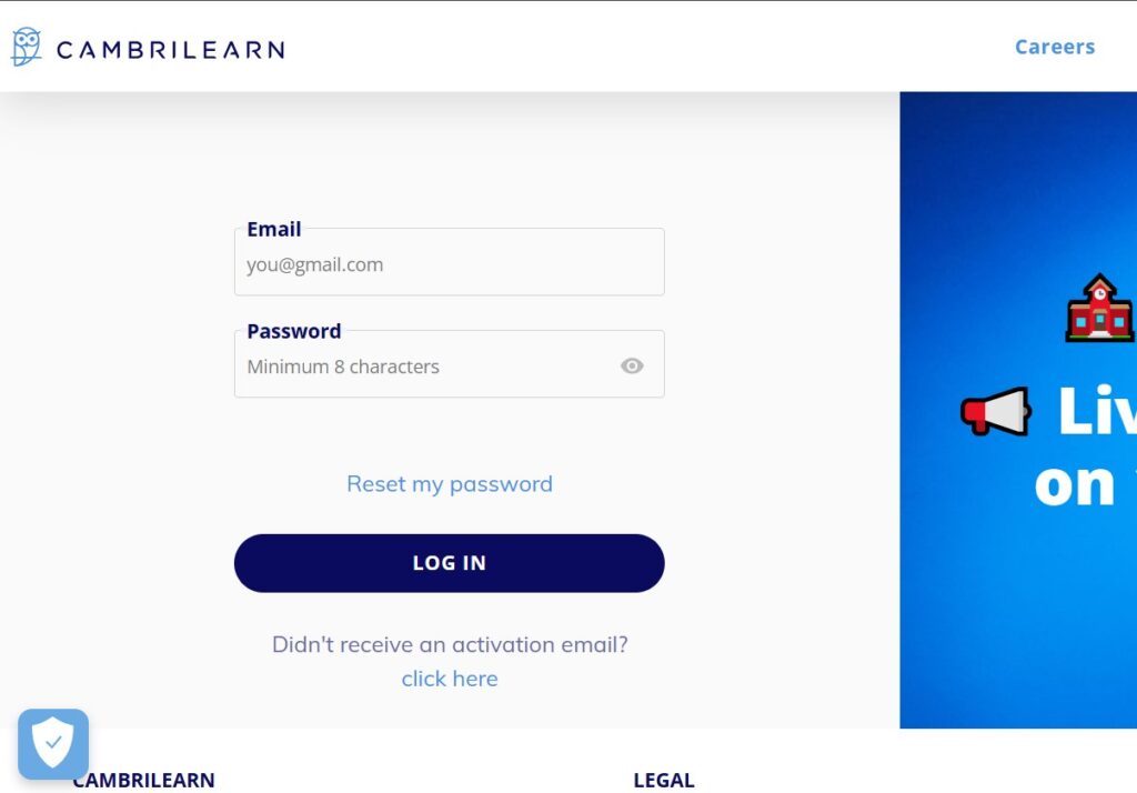 CambriLearn Login